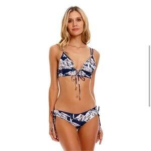 Agua Bendita Women's Eda Proa Bikini Bottoms - Navy/White - 3XL - NWT